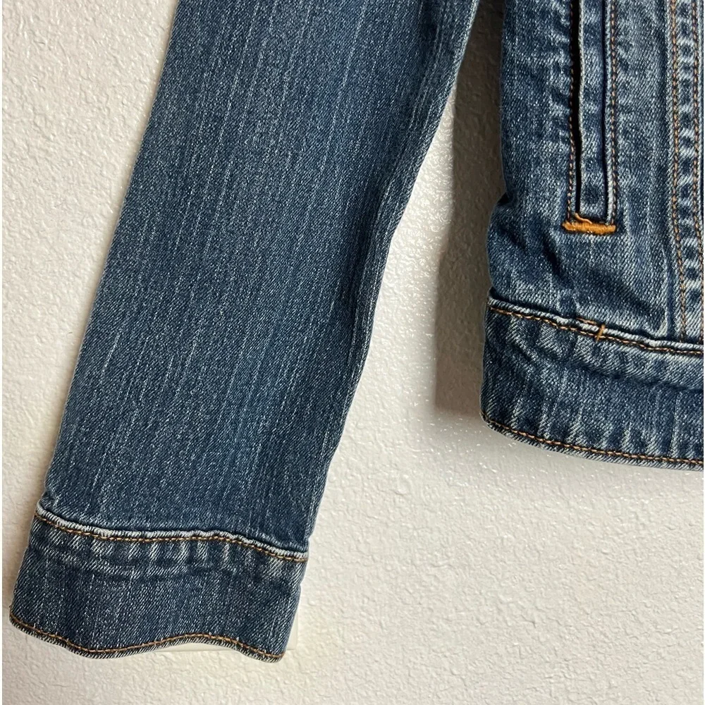 Levi’s Crop Jean Jacket Distressed Cowgirl Size Small